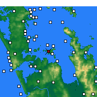 Nächste Vorhersageorte - Waiheke Island - Karte