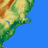 Nächste Vorhersageorte - Dunedin - Karte