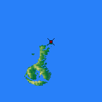 Nächste Vorhersageorte - Enderby Island - Karte