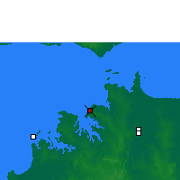 Nächste Vorhersageorte - Darwin - Karte