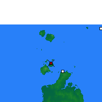 Nächste Vorhersageorte - Horn Island - Karte