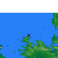 Nächste Vorhersageorte - Koolan Insel - Karte