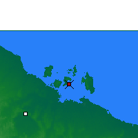 Nächste Vorhersageorte - Centre Island - Karte