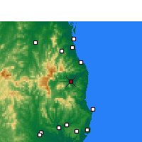 Nächste Vorhersageorte - Murwillumbah - Karte
