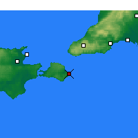 Nächste Vorhersageorte - Cape Willoughby - Karte
