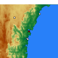 Nächste Vorhersageorte - Batemans Bay - Karte