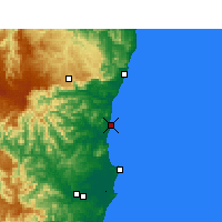 Nächste Vorhersageorte - Nambucca Heads - Karte