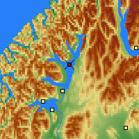 Nächste Vorhersageorte - Lake Te Anau - Karte