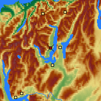 Nächste Vorhersageorte - Lake Wānaka - Karte