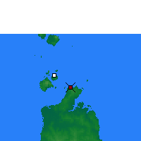 Nächste Vorhersageorte - Cape York - Karte