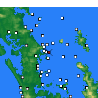 Nächste Vorhersageorte - Takatu Point - Karte