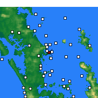 Nächste Vorhersageorte - Tāwharanui Peninsula - Karte