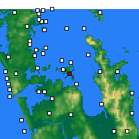 Nächste Vorhersageorte - Waiheke Channel - Karte